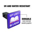 Get Lost In A Book Read Funny Humor Trailer Hitch Cover Plugsert For 1 25 Receivers Durable Black Abs Plastic 3 X In Design