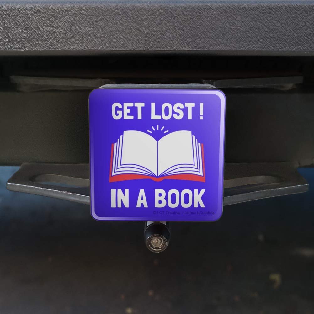 Get Lost In A Book Read Funny Humor Trailer Hitch Cover Plugsert For 1 25 Receivers Durable Black Abs Plastic 3 X In Design