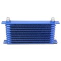 Auto Dynasty Universal Automotive Blue Aluminum 10-row Engine Transmission Oil Cooler