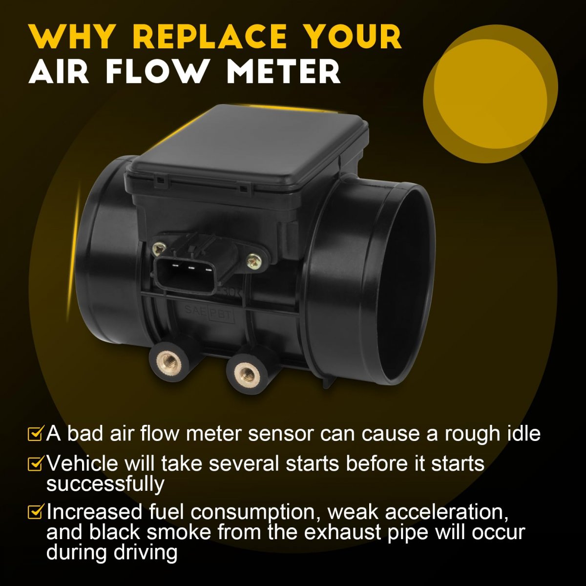 Mass Airflow Sensor Fs1e13215 E5t52271 Compatible For 1998-2003 Chevrolet Tracker 1994-1997 Geo 1999-2005 Mazda Miata 1995-2002
