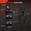 A-premium Master Power Window Switch Compatible With Bmw F10 528i 2009-2016 535d 2014-2016 F07 535i 2010-2016 F06 640i