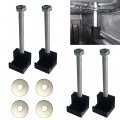 Truck Tool Box Mounting Kit Pickup Universal Fit Toolbox Tie Downs Aluminum Alloy J Hooks Crossover With Screws And Washers 4