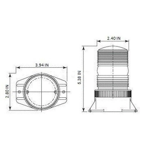 B1ldf Amber 12v 24v Dc 3w Led 3d Directional Rapid Flashing Beacon Forklift Emergency Warning Light Strobe Effect