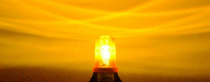 B1ldf Amber 12v 24v Dc 3w Led 3d Directional Rapid Flashing Beacon Forklift Emergency Warning Light Strobe Effect