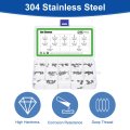 Allen Head Socket Hex Grub Screw Assortment Kit 240pcs 2-56 4-40 6-32 304 Stainless Steel Internal Drive Cup-point Set Screws