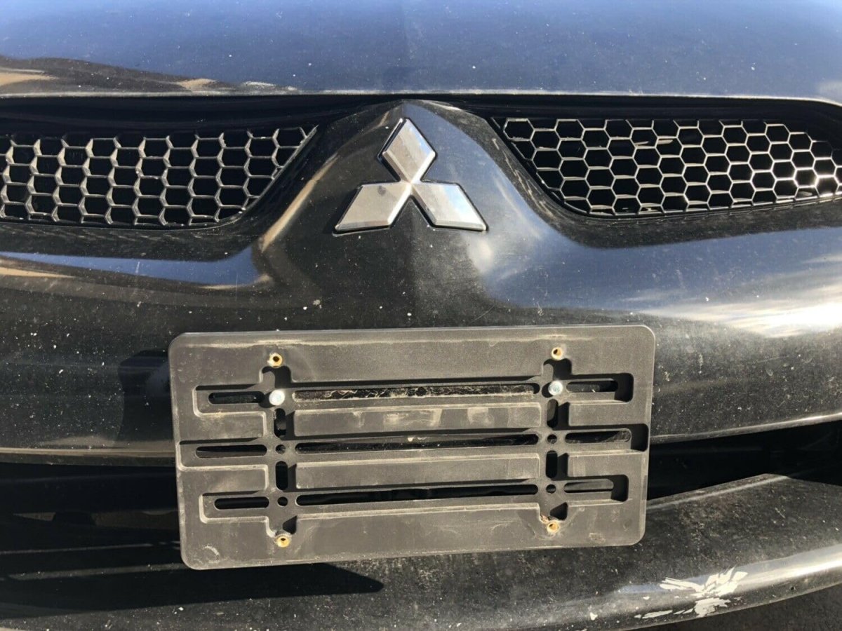 2 Front Bumper License Plate Tag Holder Mount Mounting Relocator Adapter Kit Bracket For Mitsubishi All Models Quantity