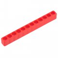 12 Holes Screwdriver Bit Holder 7mm Dia Plastic Hex Shank Storage Case Red 5 Pcs 
