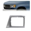 Hecasa Left Headlight Bezel For 1997-2002d E-150 E-250 E-350 Econoline Replacement For Fo2512158 F7uz13064aaa Headlamp Door 
