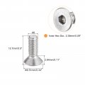 Uxcell 8-32x1 2 Flat Countersunk Head Socket Cap Screws 25pcs 304 Stainless Steel Hex Full Thread Bolts