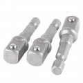 3 Pcs Impact Driver Drill 1 4 Hex Shank To 8 Socket Adapter Set 
