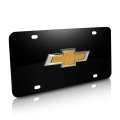 3d Logo Black Stainless Steel License Plate Chevrolet 