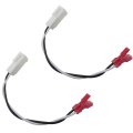 2pcs Copper Front Dash Tweeters Speaker Wiring Harness Adapter Connector Dash Audio Cable Plug Replacement Fit For Dodge 