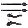 Front Inner And Outer Tie Rod End 4 Piece Kit For Toyota Echo 2000 To 2005 Es3555 Es3556 Ev410 