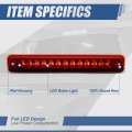 Red Housing Led 3rd Third Rear High Mount Brake Light Stop Lamp Compatible With Honda Passport Isuzu Rodeo 93-97