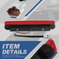 Red Housing Led 3rd Third Rear High Mount Brake Light Stop Lamp Compatible With Honda Passport Isuzu Rodeo 93-97