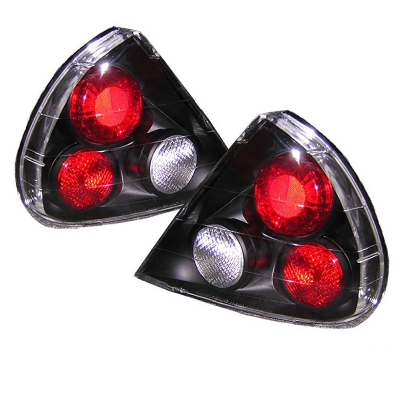Altezza Euro Style Tail Light Lamp For 1999-2002 Mitsubishi Mirage Black Housing Driver And Passenger Side