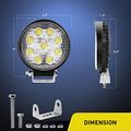 Led Light Bar Nilight 4pcs 4 5 27w 3000lm Round Flood Pod Off Road Fog Driving Roof Bumper For Jeep Suv Truck Hunters 2 Years
