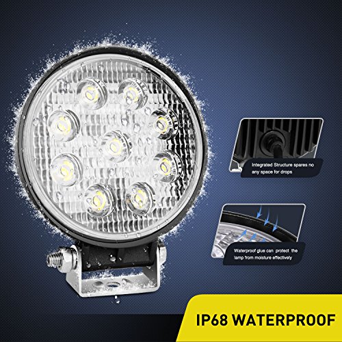 Led Light Bar Nilight 4pcs 4 5 27w 3000lm Round Flood Pod Off Road Fog Driving Roof Bumper For Jeep Suv Truck Hunters 2 Years