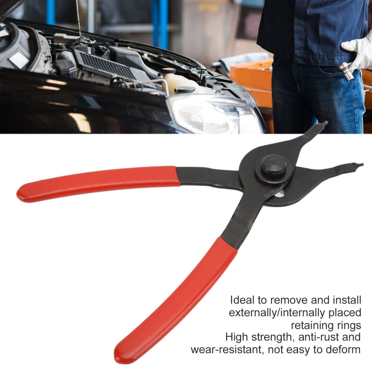 Straight Snap Ring Pliers Internal And External Circlip Plier For Retaining Rings Metal Universal Car Repair Tool With