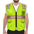 Hycoprot High Visibility Mesh Reflective Safety Vests With Zipper And Pockets Meets Ansi Isea Standards Yellow Medium 