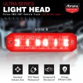 Abrams Ultra Series Light Head Amber 18w 6 Led Sae Class-1 Tow Truck Snow Plow Construction Vehicle Grille Surface Mount Strobe