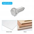 Uxcell Hex Head Lag Screws Bolts 10pcs 1 2 X 1-1 304 Stainless Steel Partial Thread Wood