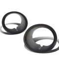 Dodge Ram 3rd Gen Pair Of Oem Replacement Bumper Fog Light Lamp Bezel Cover Black
