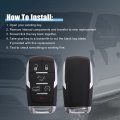 X Autohaux Car Key Fob Shell 6 Button Remote Control Case Keyless Entry Housing Replacement Black For Ram 1500 2019-2020
