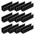 12pcs Plastic Glass Connector 180 Degree To Clamp For 10mm Thick Fixing Bracket Rimless Clip Holder Aquarium Fish Tank Display 