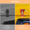 Cherocar For Jeep Stainless Steel Locking Hood Latch Catch Kit 1997-2006 Wrangler Tj Red With Lock