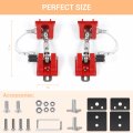 Cherocar For Jeep Stainless Steel Locking Hood Latch Catch Kit 1997-2006 Wrangler Tj Red With Lock