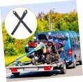 Uonlytech 8pcs Motorcycle Hook Strap Safe Band Cargo Lashings Flexible Tie Down Strap Hauling Belt Ratchet Straps Baggage Belts