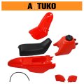 Motorcycle Mudguard Body Seat Gas Tank Kit Red Replacement For Pw50 Py50