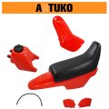 Motorcycle Mudguard Body Seat Gas Tank Kit Red Replacement For Pw50 Py50