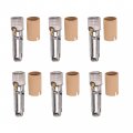 B P Lampa Medium Base Adjustable Keyless Candle Socket 6 Pack 