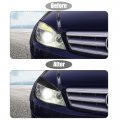 X Autohaux 1 Pair Headlight Eye Lid Cover Decoration Styling Sticker For Mercedes-benz C E Class W204 2008-2011 Carbon Fiber