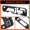 Dash Trim Radio Surround Cluster Bezel For 1994-1997 Dodge Ram 1500 2500 3500 Dashboard Cover Panel Plastic Matte Black