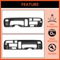 Dash Trim Radio Surround Cluster Bezel For 1994-1997 Dodge Ram 1500 2500 3500 Dashboard Cover Panel Plastic Matte Black