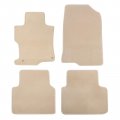 Freemotor802 For 2008-2012 Honda Accord Floor Mats Beige Nylon Car Carpets 4-pc Set 