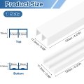 Plastic Sliding Door Track 3 Set 4 27ft Glass Cabinet Window Hardware For 1 In Thick Panels Small Bypassing Closet White