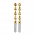 Uxcell High Speed Steel Straight Shank Twist Drill Bit Fully Ground Titanium Coated 7 9mm Diameter 34mm Total Length 12mm 2 Pcs