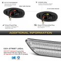 4-pieces For 2001-2014 Chevy Silverado Gmc Sierra 3500hd Dually Pickup Red Amber Led Strip Rear Fender Light Side Marker Lamp