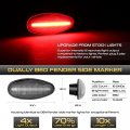 4-pieces For 2001-2014 Chevy Silverado Gmc Sierra 3500hd Dually Pickup Red Amber Led Strip Rear Fender Light Side Marker Lamp