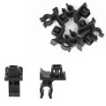5pcs 22 6x29 5mm Universal Black Plastic Car Hood Prop Rod Clip Retainer 