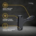 Recpro Rv Trailer Screen Door Latch Replacent Kit- Right Hand Complete Black Plastic Keeper Strike Plate