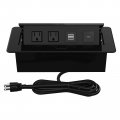 Pop Up Power Strip With Pd 30w Usb Ports Recessed Grommet Outlet Hub Connectivity Box Outlets Socket For Table Conference Room 