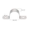 Uxcell 25mm 1 Rigid Pipe Strap 2 Holes Tube Straps 304 Stainless Steel Tension Clamp 8pcs