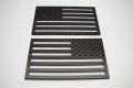 Muzzys Set Of Two 3 X5 All Black Subdued Raised Left Right American Flag Decal Emblem Sticker Badge No Quarter Given United