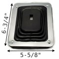 Hot Rod Rubber Shifter Boot With Chrome Plate 5 8 X 6 3 4 Universal