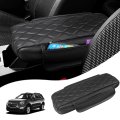 Center Console Cover For 2010-2017 Chevy Equinox Gmc Terrain Accessories Armrest Cushion Leather Middle Pad With Pockets 